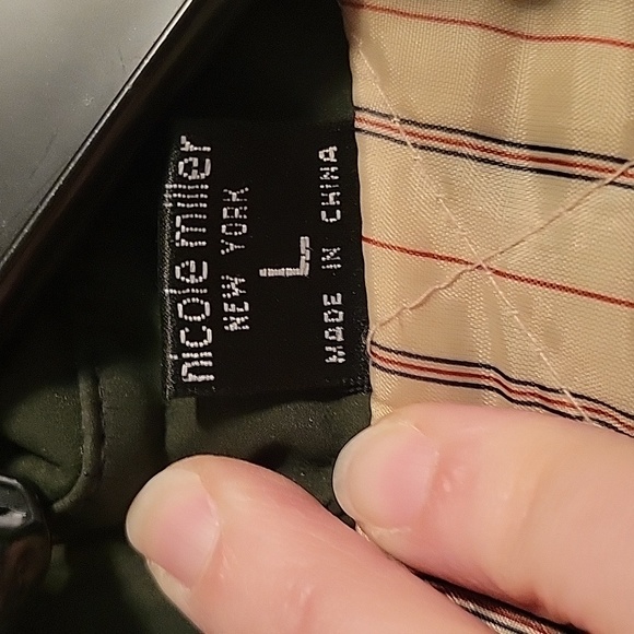 Nicole Miller Men's L Olive Green Jacket! Like New! - Picture 11 of 11